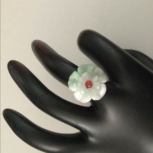 Jade Flower Ring